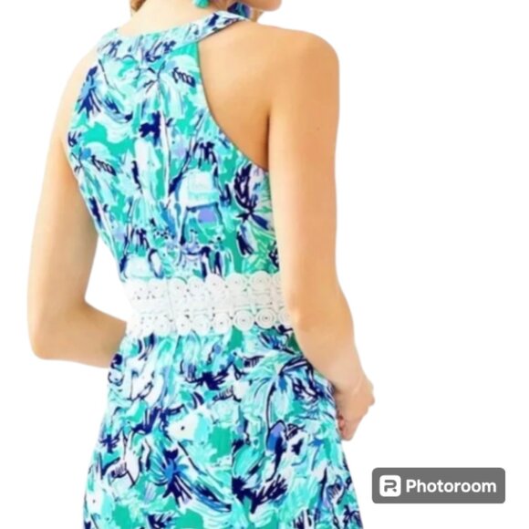 Lilly Pulitzer Ashlyn Shift Sleeveless Dress with Lace Accented Waist Size 10 - Picture 2 of 11